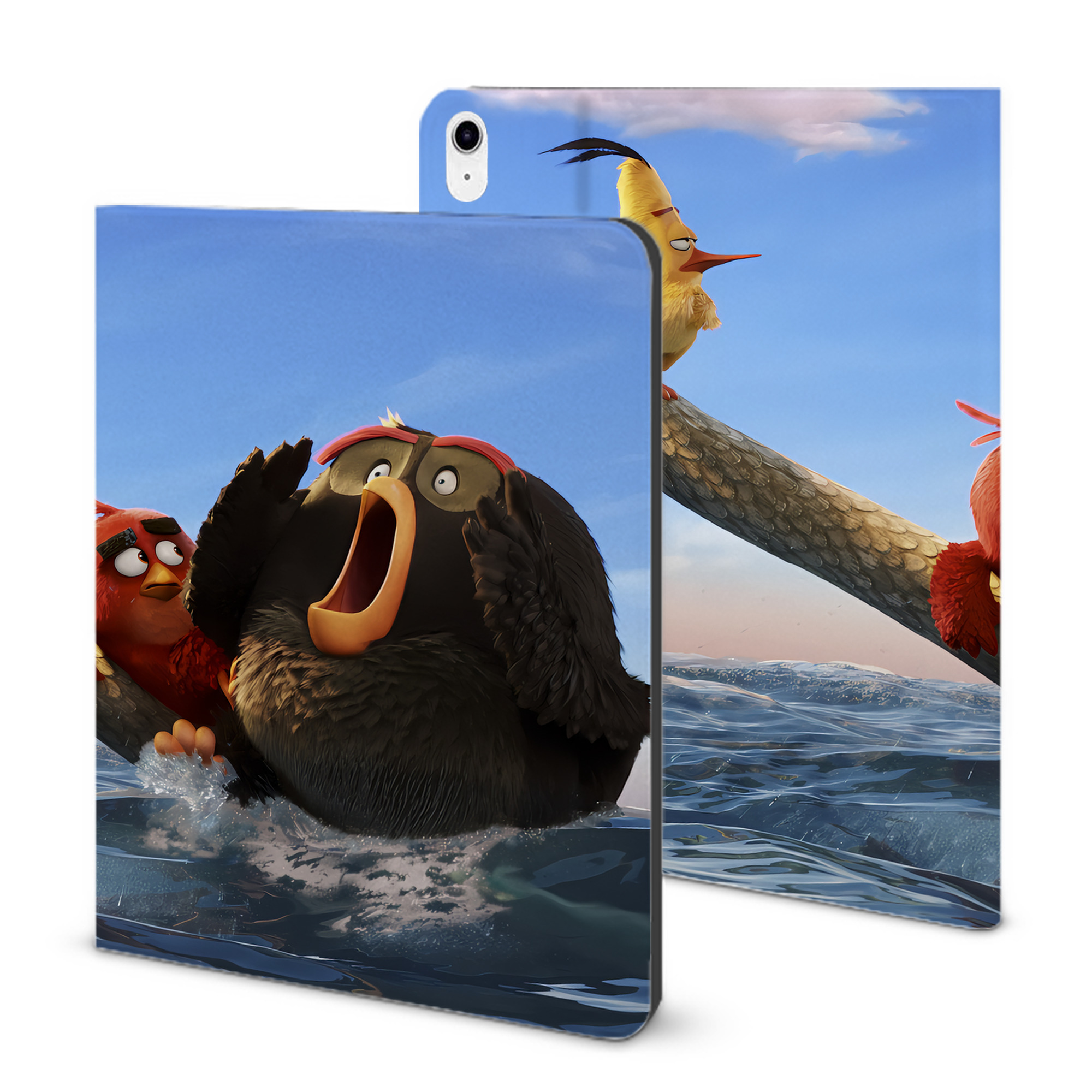 （画像用） Angry Birds アングリーバード IPad ケース ブック型 PUレザー TPU 耐衝撃 軽量 薄型 ペン収納なし 全面保護 IPad 各モデル対応